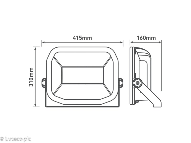 Luceco Profi LED-Fluter 100W 4000K 11.500Lm IP65 120° #LFP100B140F Luceco Profi LED-Fluter 100W 4000K 11.500Lm IP65 120° #LFP100B140F