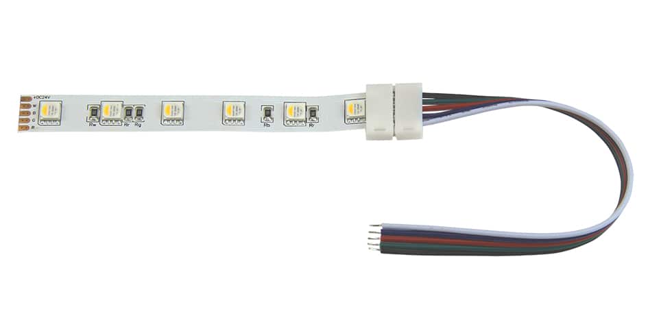 M-Light Snap On Zuleitung 5-Pin, 12mm, mit 15cm Kabel, für RGBW Streifen 81-4471