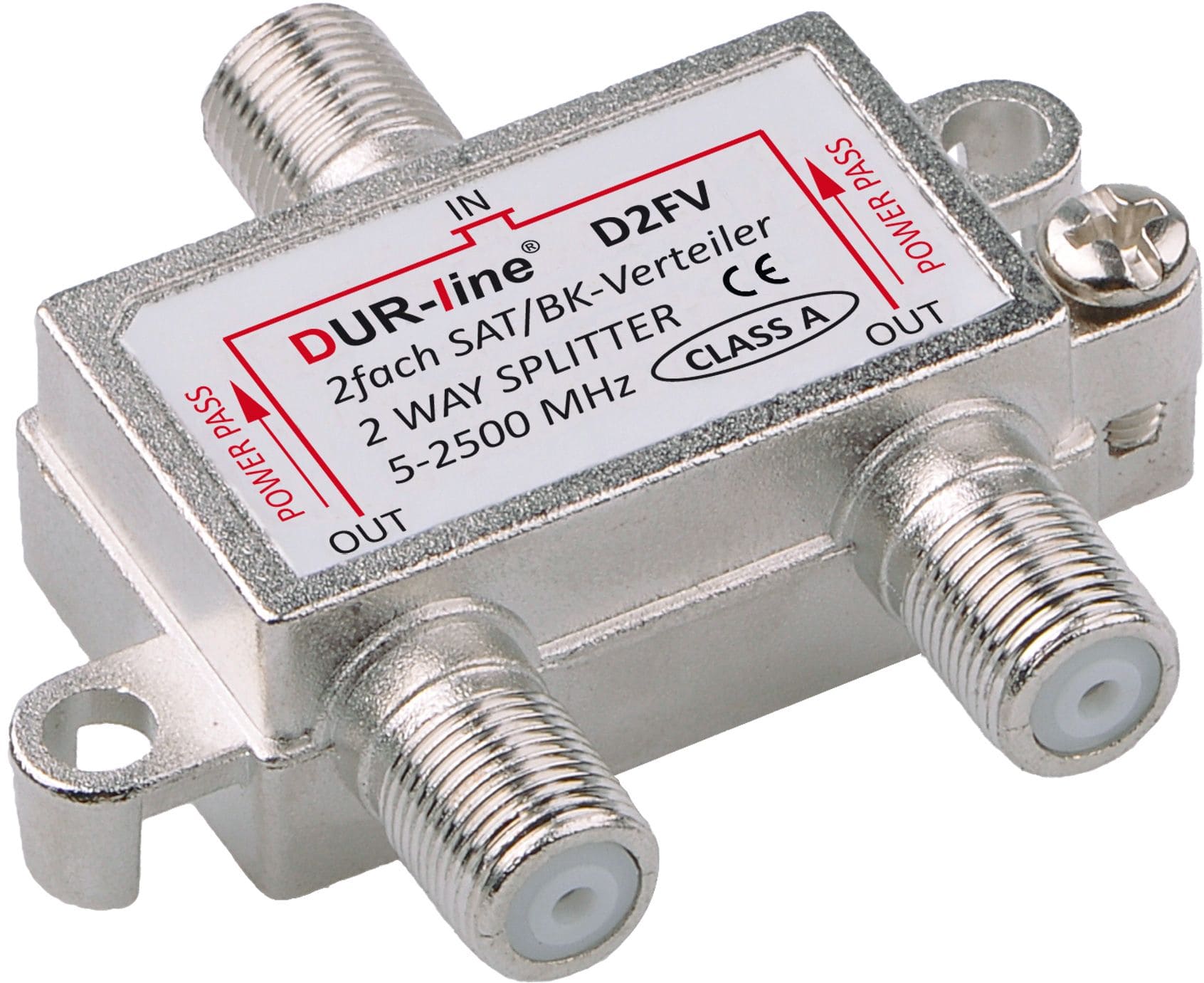 DuraSat BK/SAT-Verteiler 2Fach DUR-line D2FV 5-2500 MHz mit DC-Durchlass